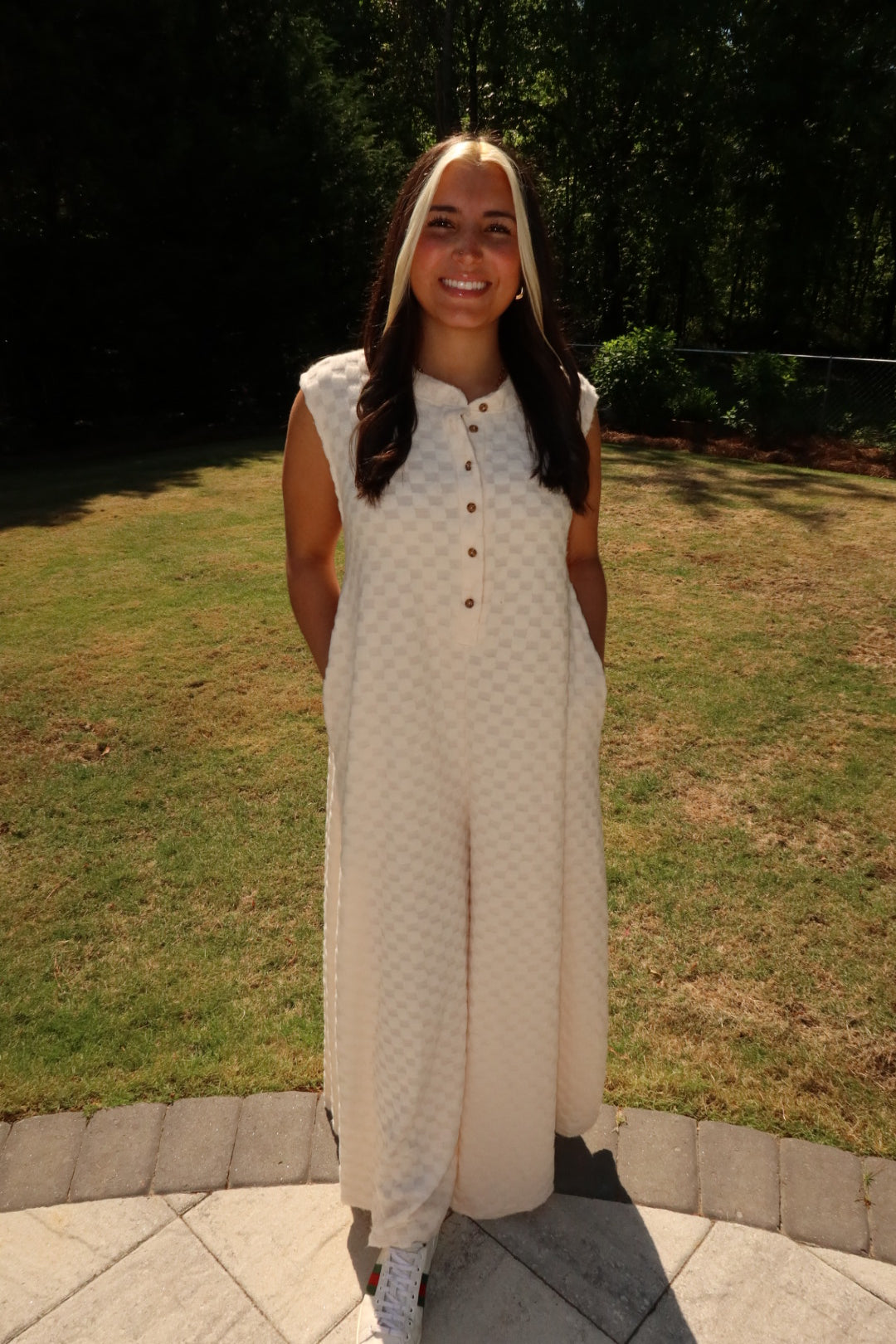 Kyndall Checkered Oversized Jumpsuit