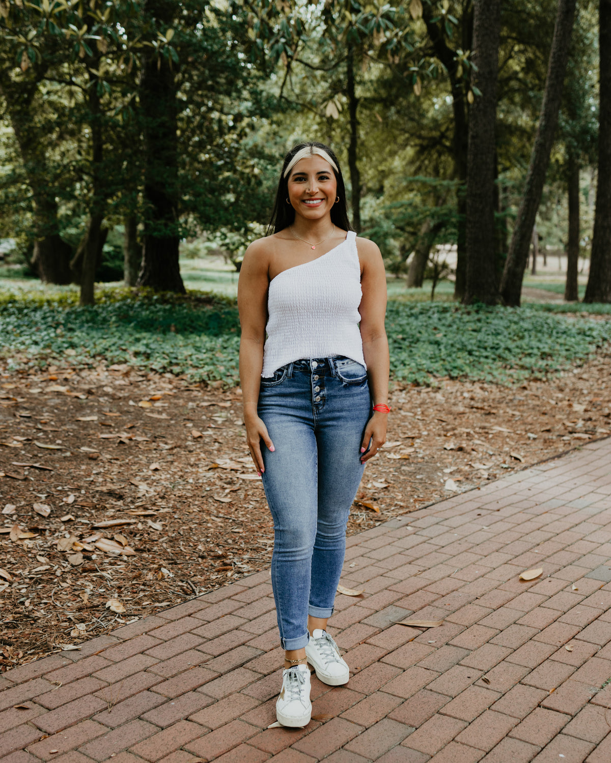 Mia White One Shoulder Top